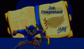 Sly's "job complete" screen in Sly 2