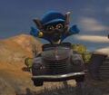 The downloadable Sly Cooper mod and kart in Modnation Racers.
