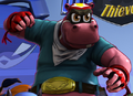 Murray on a poster for Sly Cooper: Thieves in Time