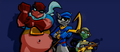 The Cooper Gang as they appear in Sly 2: Band of Thieves