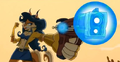 Carmelita holding her Shock Pistol in Thieves in Time.png