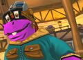 Murray dressed as a pilot in Sly 3: Honor Among Thieves